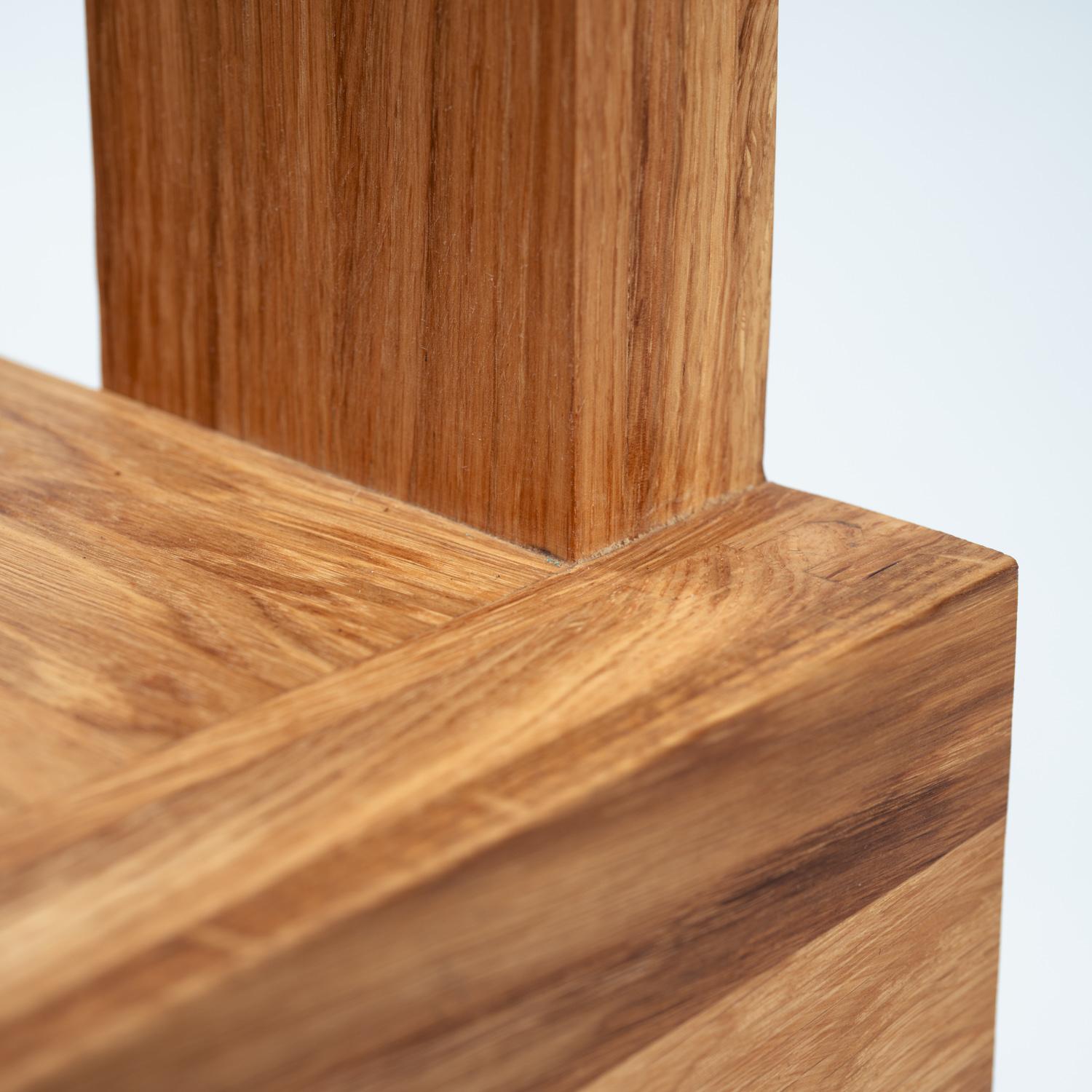 Steltman chair after Gerrit Rietveld in oak, left and right version, set of 2 3