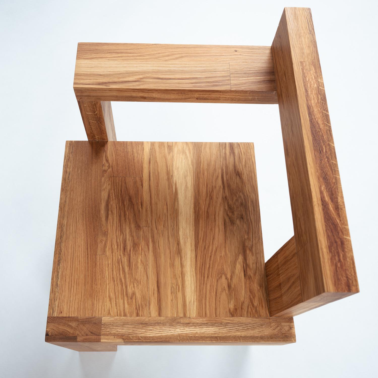 Steltman chair after Gerrit Rietveld in oak, left and right version, set of 2 10