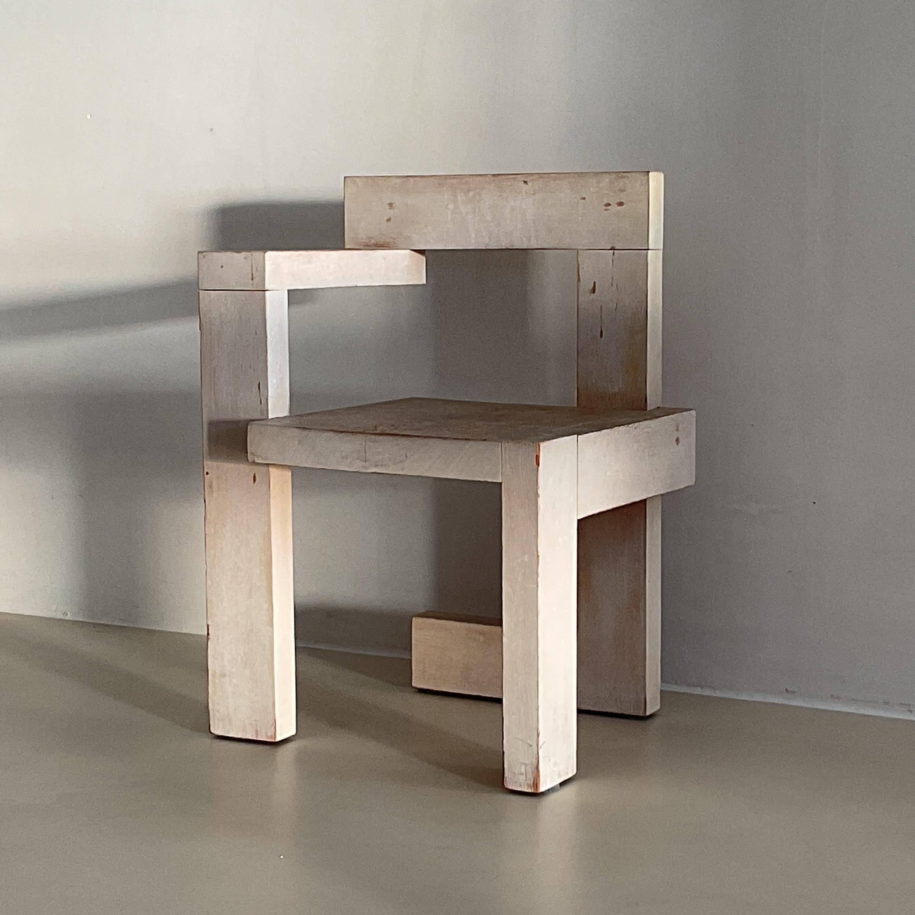 Chaise Steltman de Gerrit Rietveld, double cachet G.A. van de Groenekan & Cassina Bon état - En vente à EVERDINGEN, NL