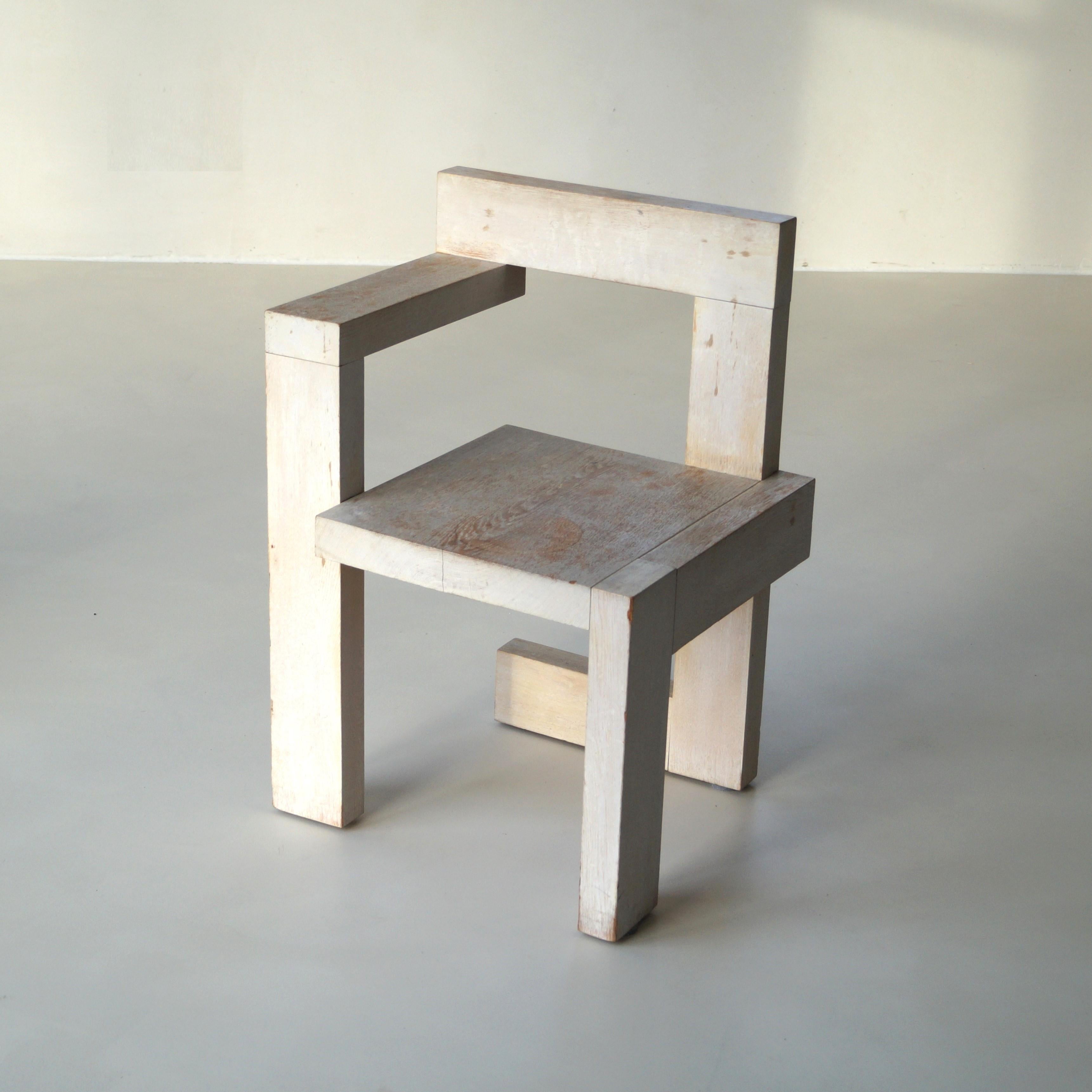 Fin du 20e siècle Chaise Steltman de Gerrit Rietveld, double cachet G.A. van de Groenekan & Cassina en vente