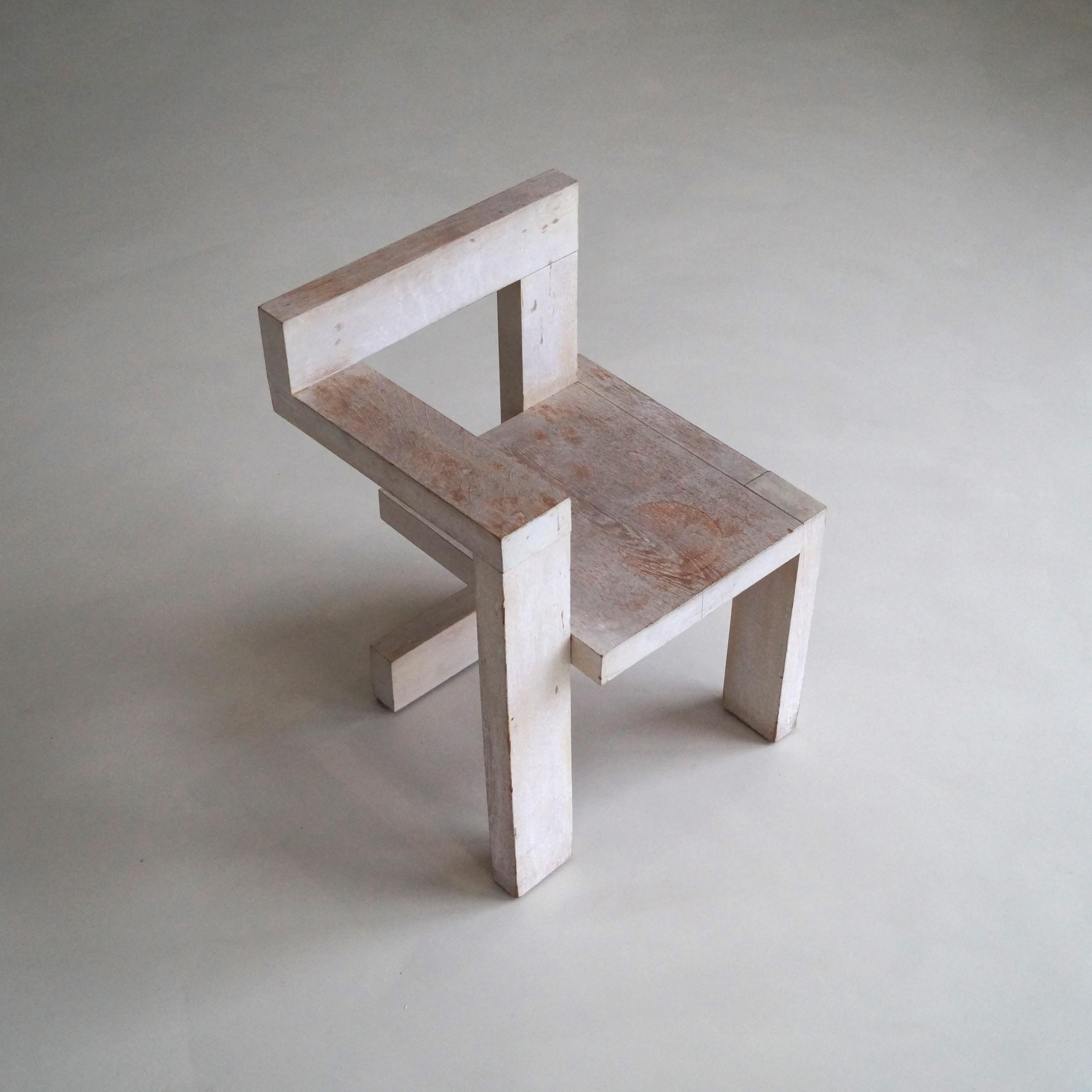 Chêne Chaise Steltman de Gerrit Rietveld, double cachet G.A. van de Groenekan & Cassina en vente