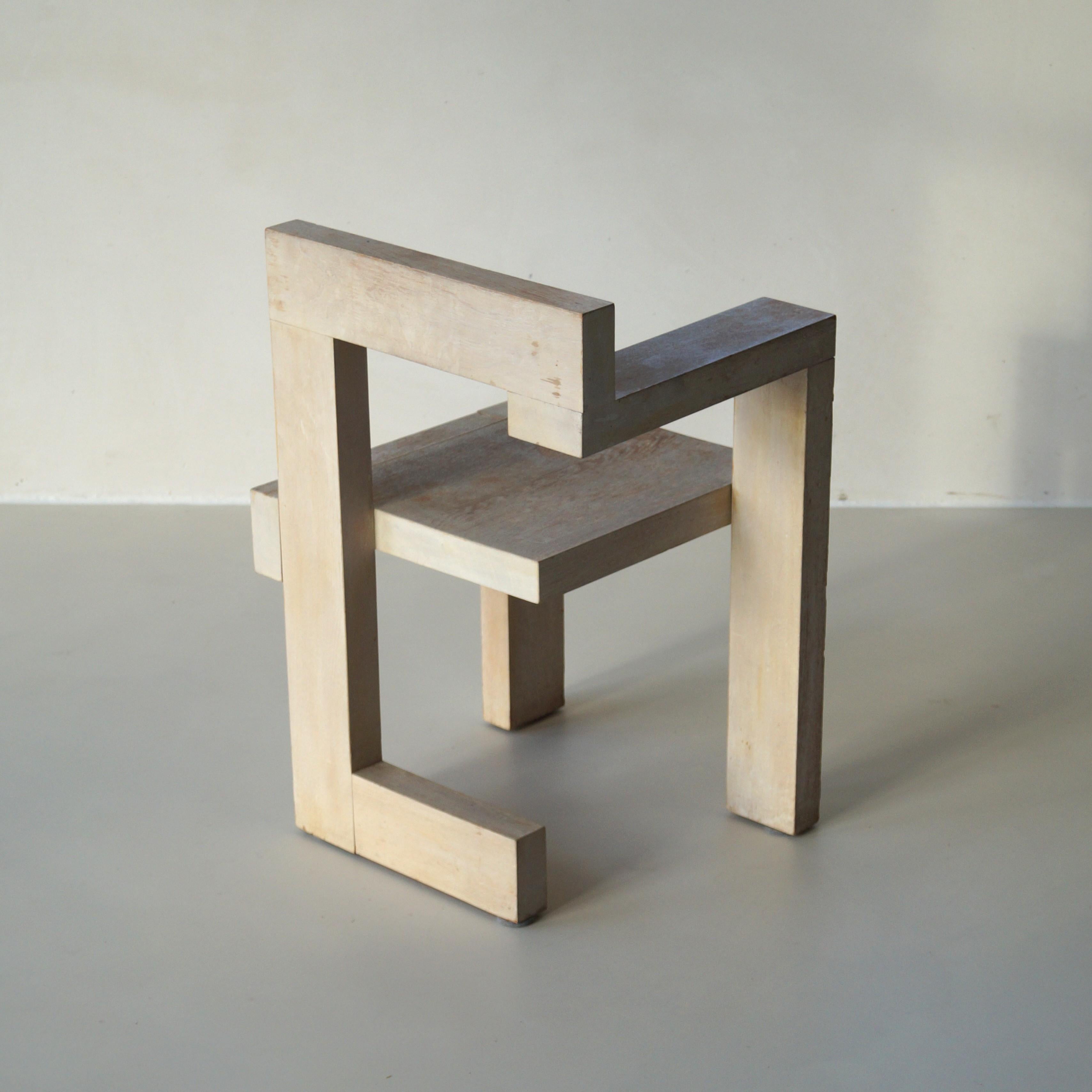 Chaise Steltman de Gerrit Rietveld, double cachet G.A. van de Groenekan & Cassina en vente 1