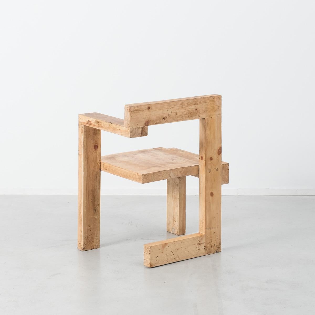 Mid-Century Modern Steltman Chair by Gerrit Rietveld, Producer Unknown, Late 20th Century
