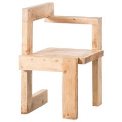 Steltman Chair by Gerrit Rietveld, Producer Unknown, Late 20th Century