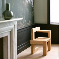 Steltman Chair in Oak, Designed in 1963 by Gerrit Rietveld