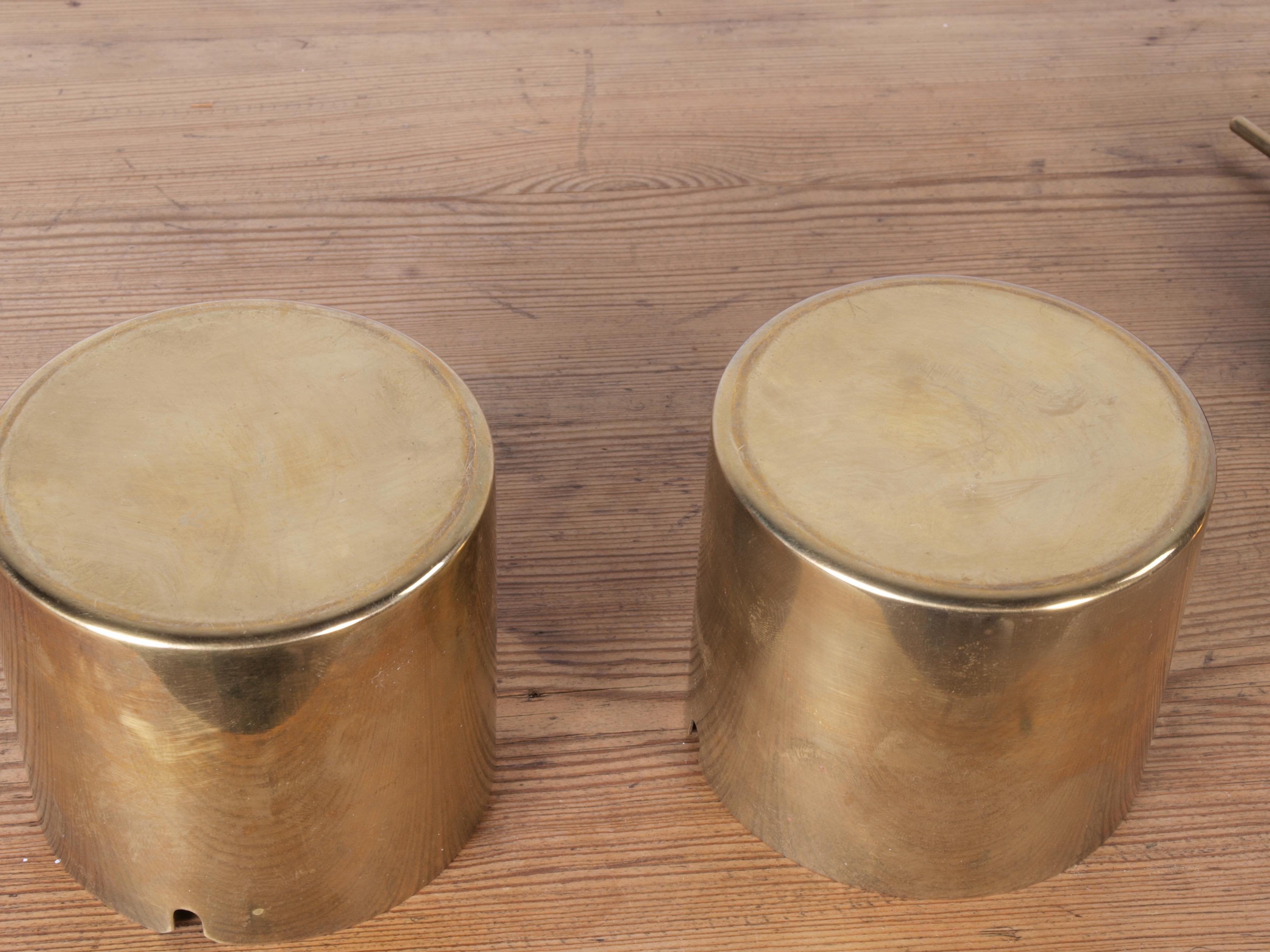 Brass Stelton Cylinda Line Ashtray by Arne Jacobsen, 1st edition For Sale