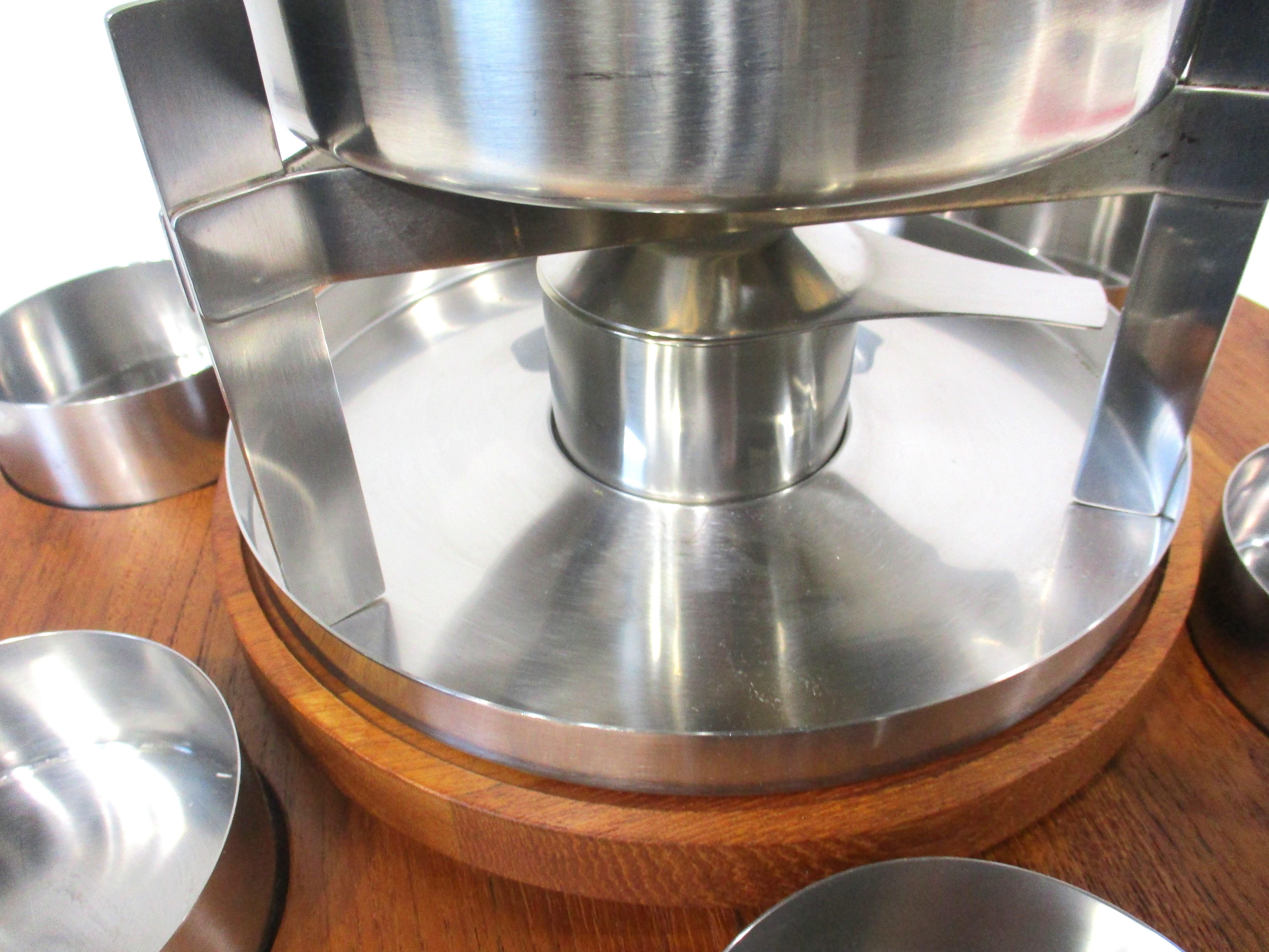 Stelton Fondue Lazy Susan Set by Peter Holmblad Denmark en vente 1