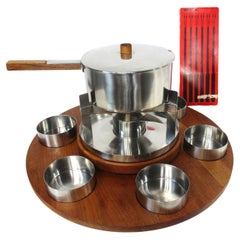 Stelton Fondue Lazy Susan Set by Peter Holmblad Denmark