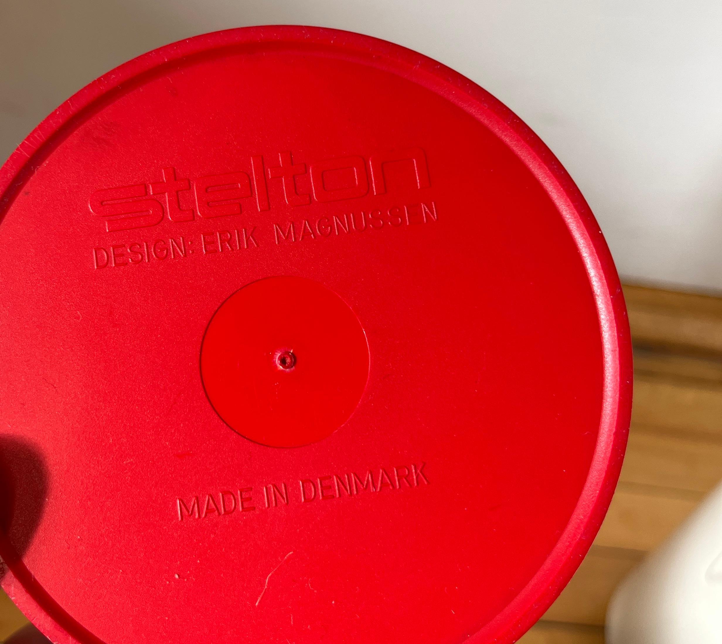 Stelton Service Set by Erik Magnussun, Denmark, 1970s, Red and White Mixed Set For Sale 1