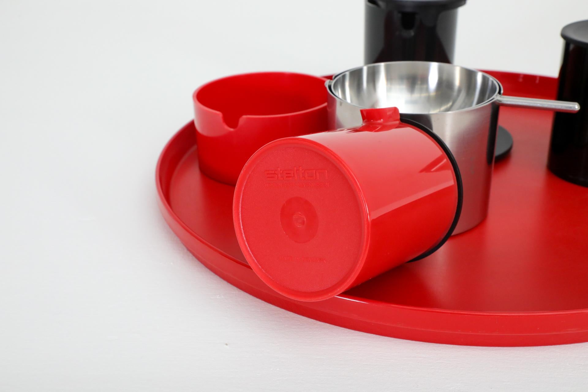 Stelton Serving Tray and Service Set by Erik Magnussen, Denmark, 1970s For Sale 9