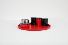 Erik Magnussen 1970s Stelton Serving Tray & Service Set, Red Melamine