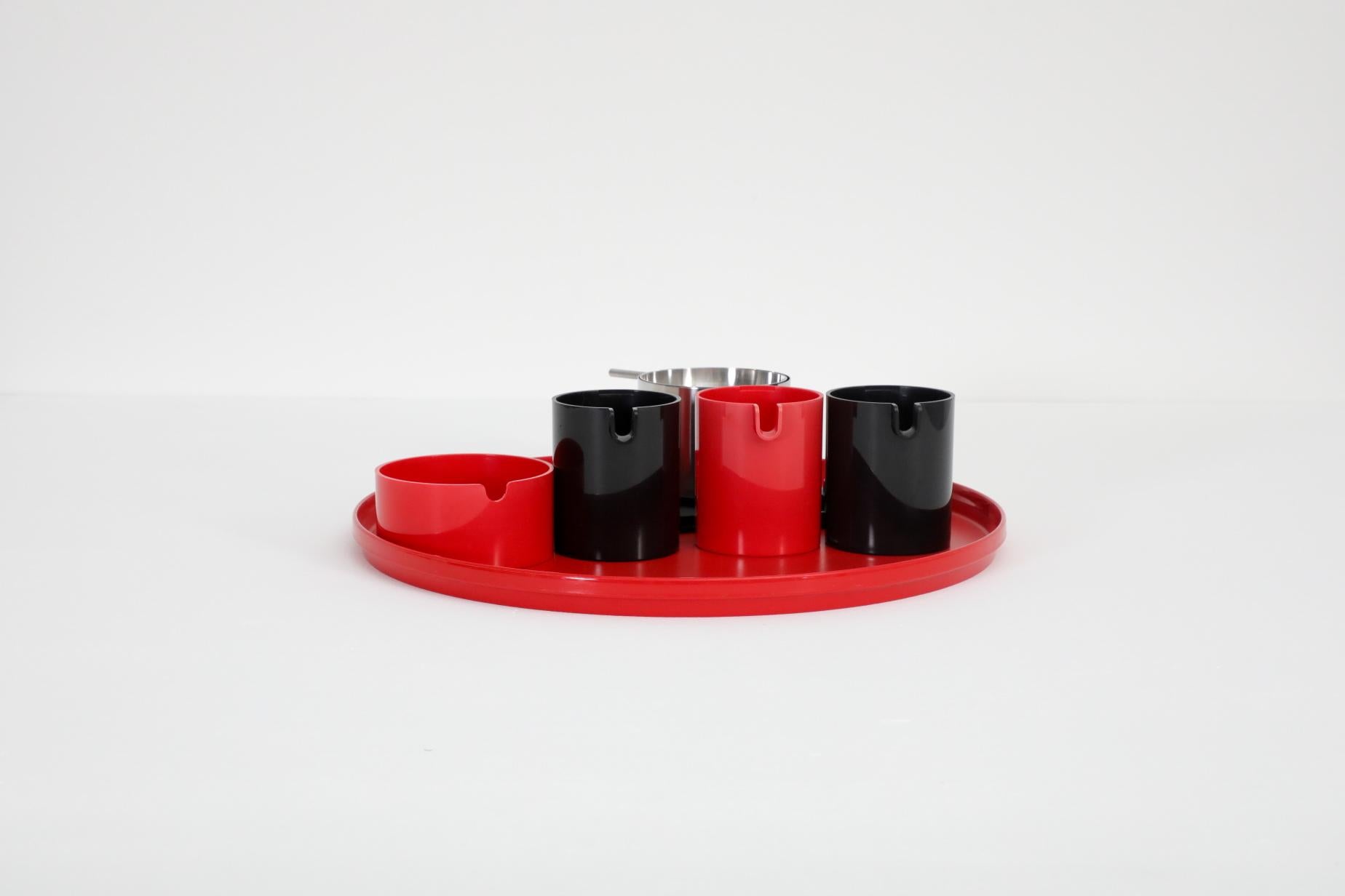 Stelton Serving Tray and Service Set by Erik Magnussen, Denmark, 1970s In Good Condition For Sale In Los Angeles, CA