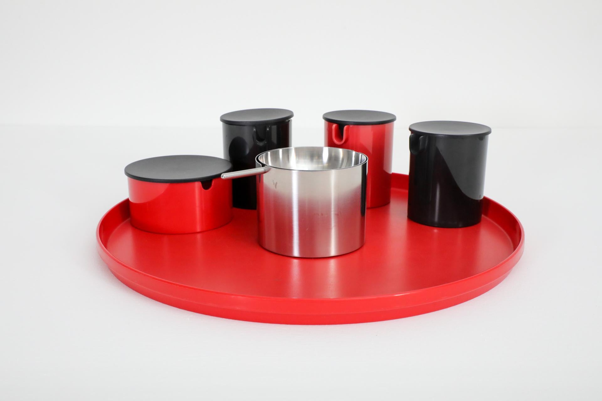 Stelton Serving Tray and Service Set by Erik Magnussen, Denmark, 1970s For Sale 1