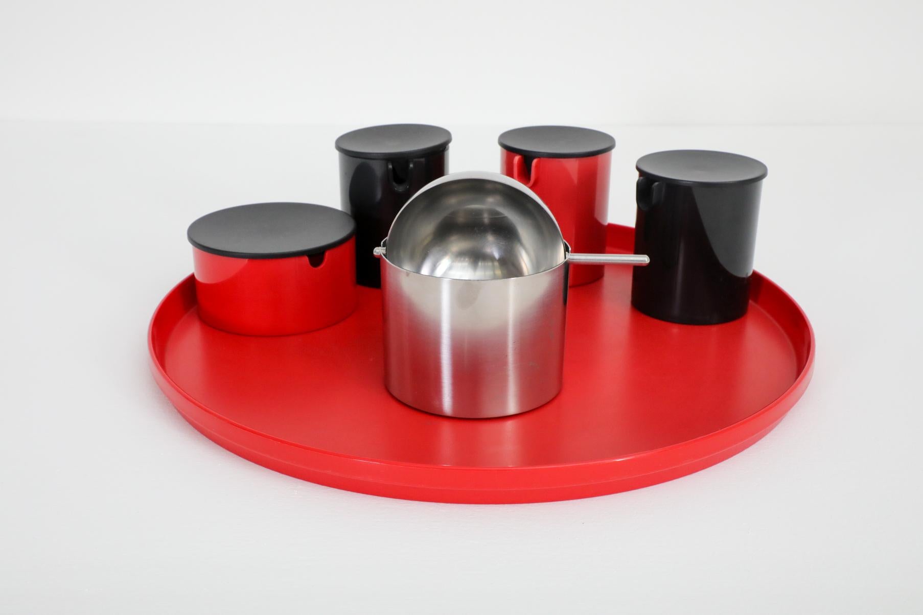 Stelton Serving Tray and Service Set by Erik Magnussen, Denmark, 1970s For Sale 2