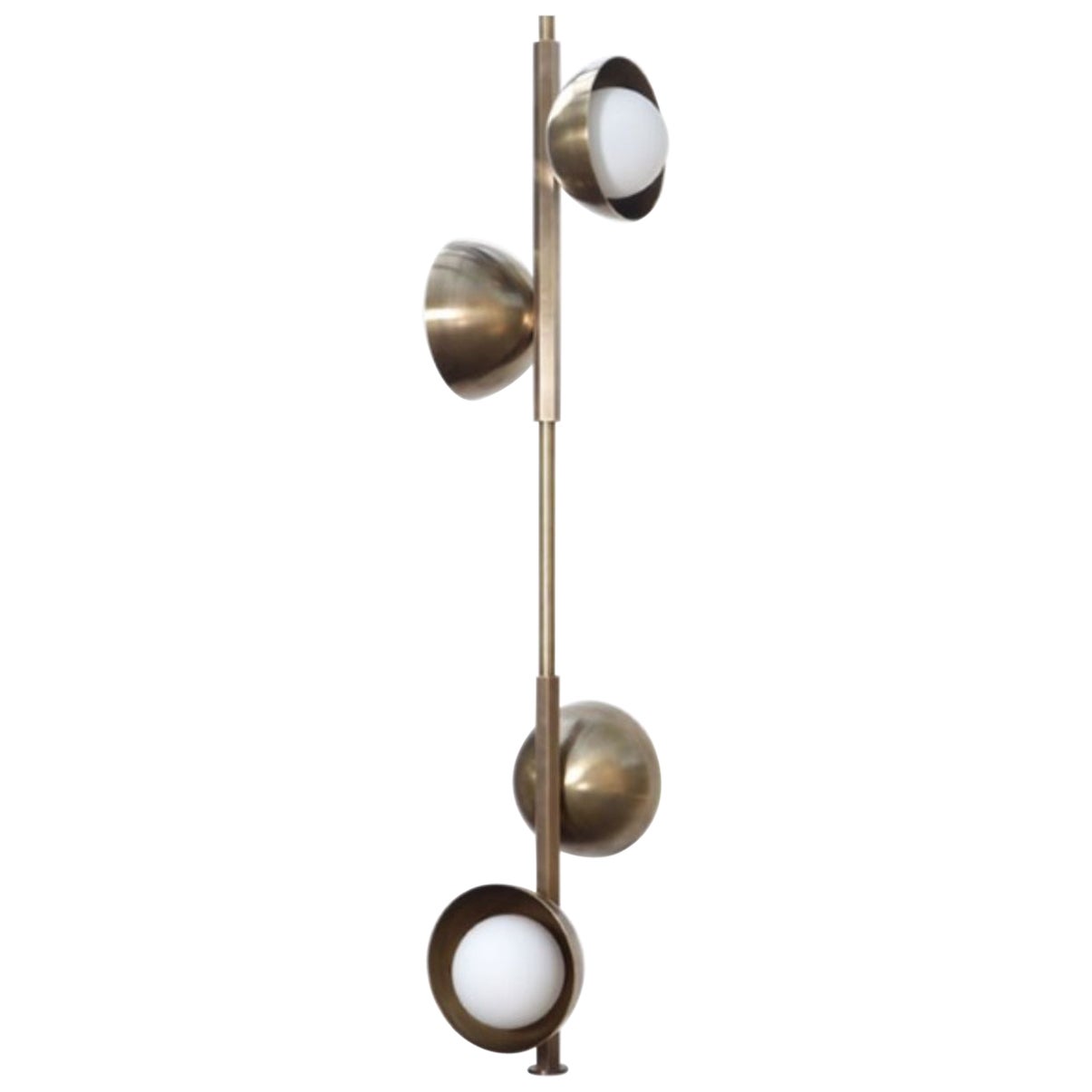 Stem 4 Brass Dome Pendant Lamp by Lamp Shaper