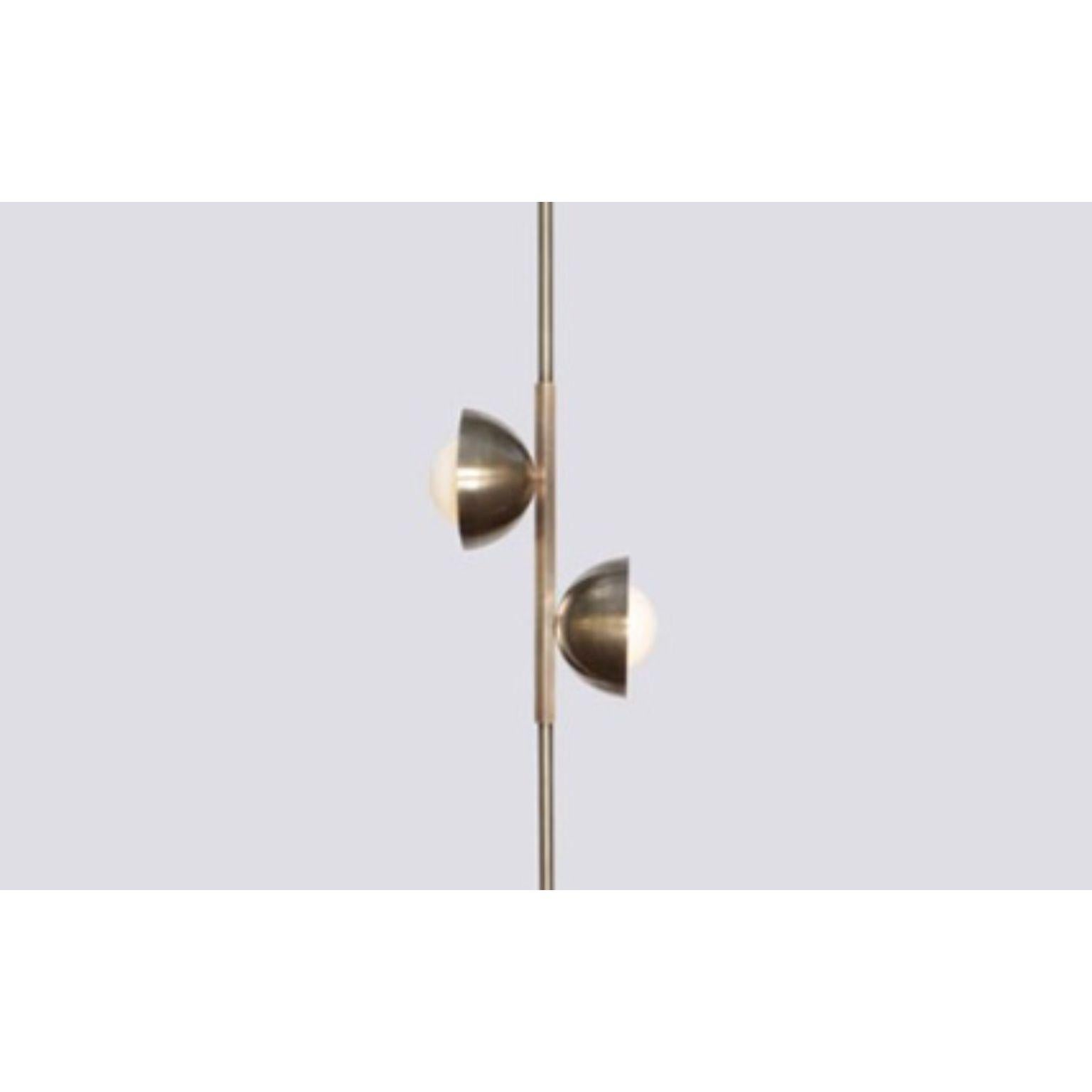 Post-Modern Stem 6 Brass Dome Pendant Lamp by Lamp Shaper For Sale