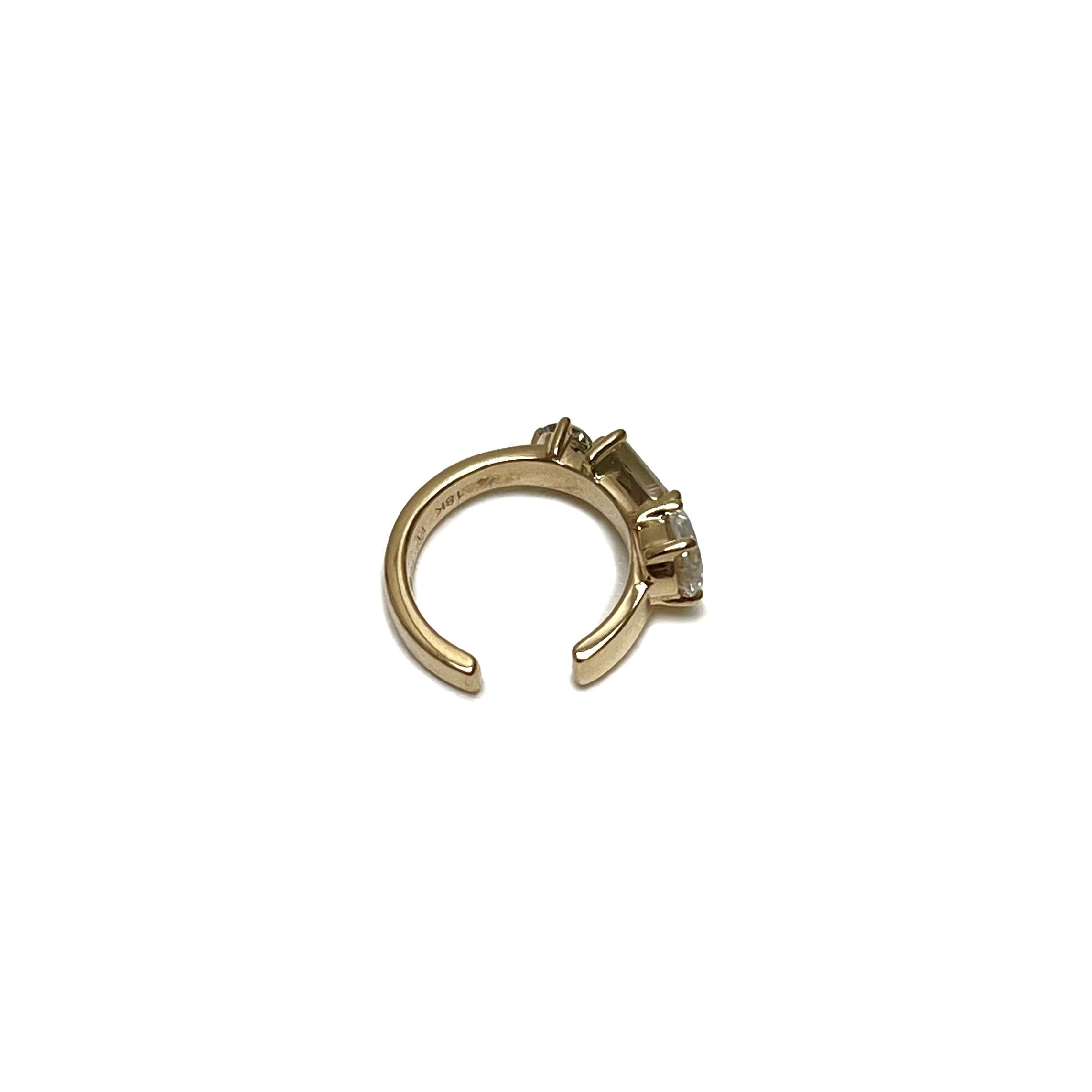 Contemporain Manchette d'oreille Stem en or jaune 18k en vente