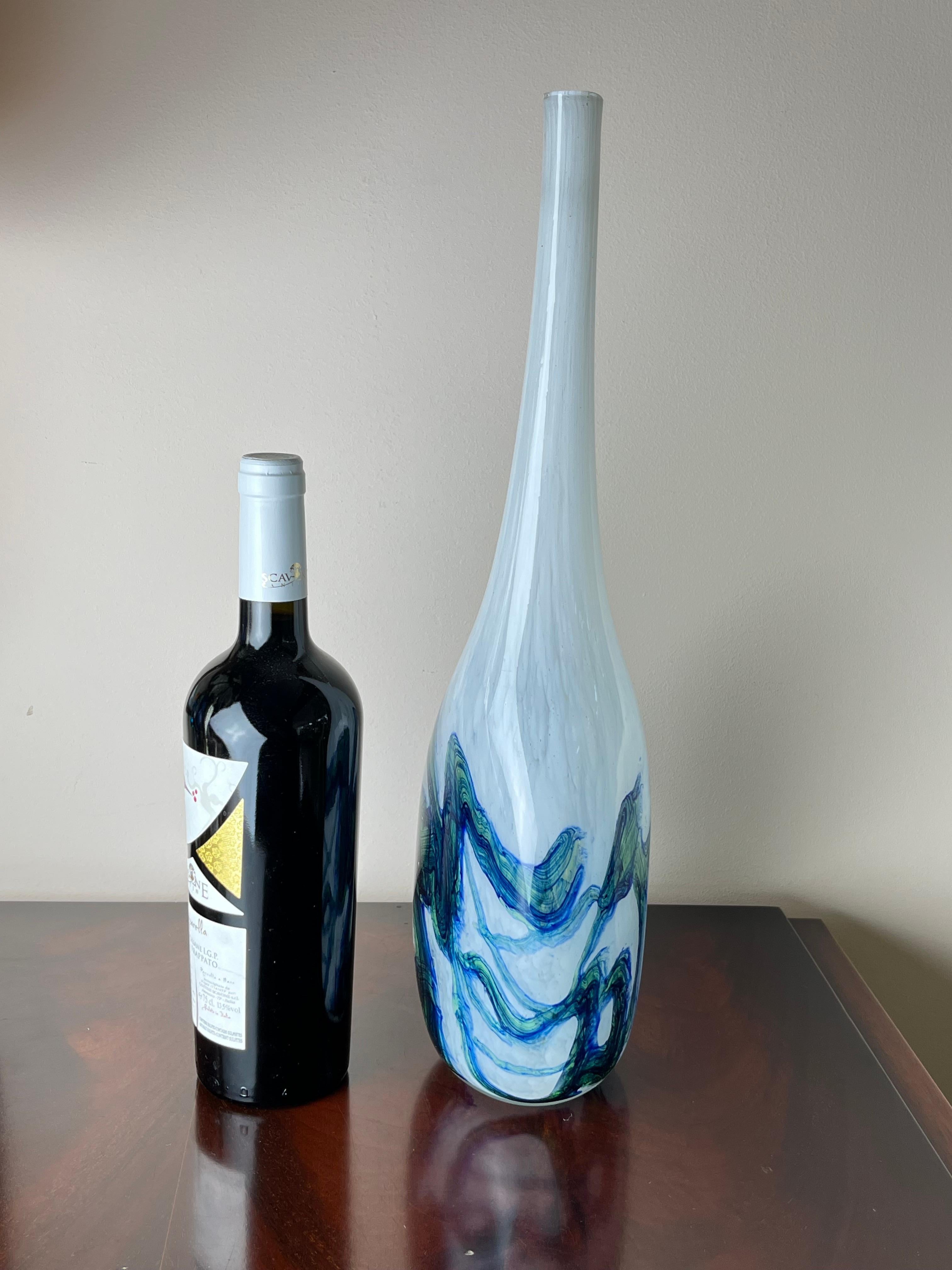 Stem Vase in Polychrome Murano Glass, Italy, 1960s For Sale 4