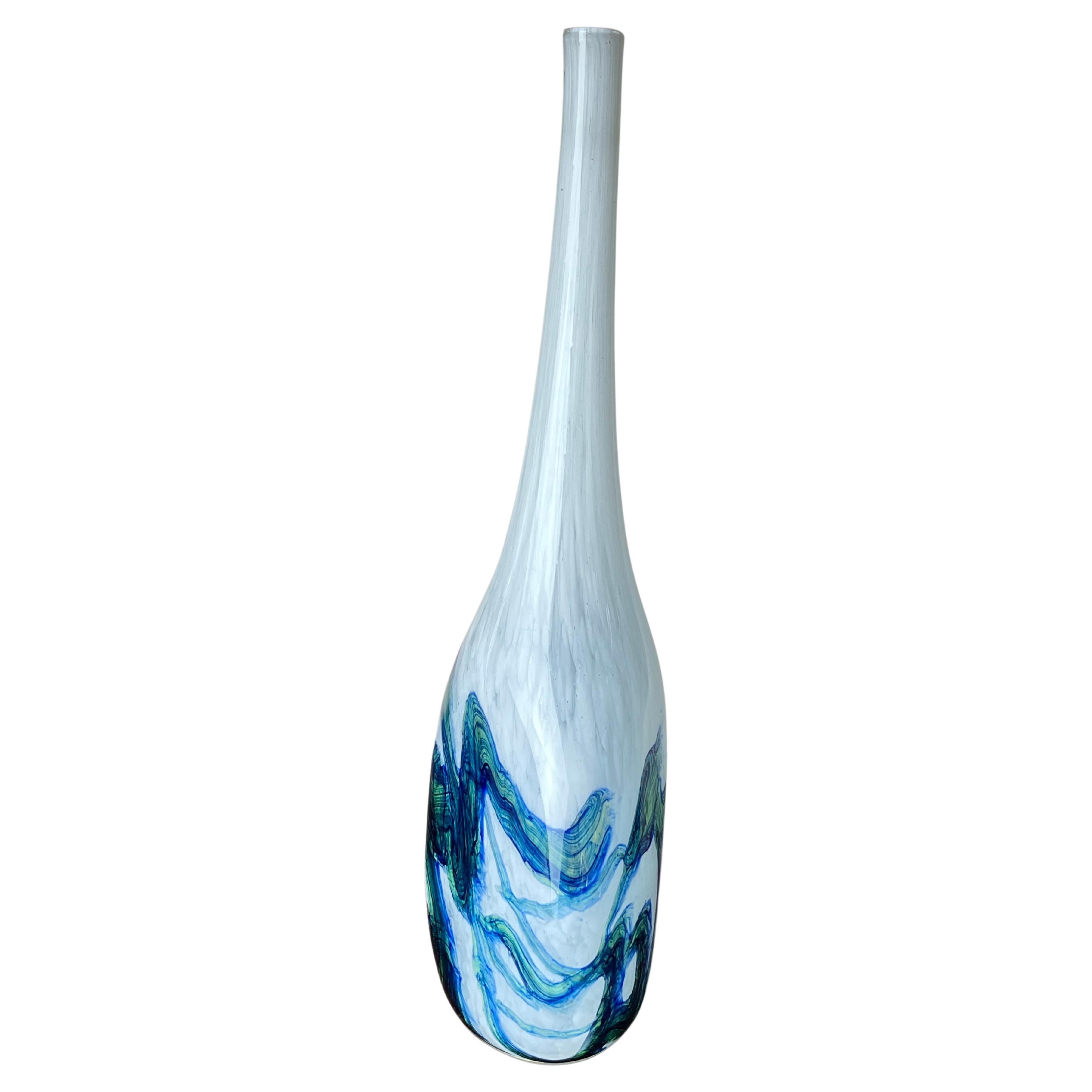Stem-Vase aus polychromem Murano-Glas, Italien, 1960er Jahre