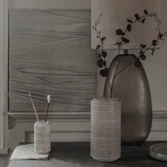 STEM Vase L in Marble Chalk Grey