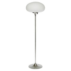 Stemlite Floor Lamp by Designline in Chrome with White Frosted Glass Shade