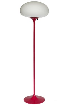 Stemlite Floor Lamp by Designline in Hot Pink with White Frosted Glass Shade