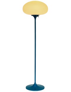 Stemlite Floor Lamp by Designline in Retro Blue with White Frosted Glass Shade