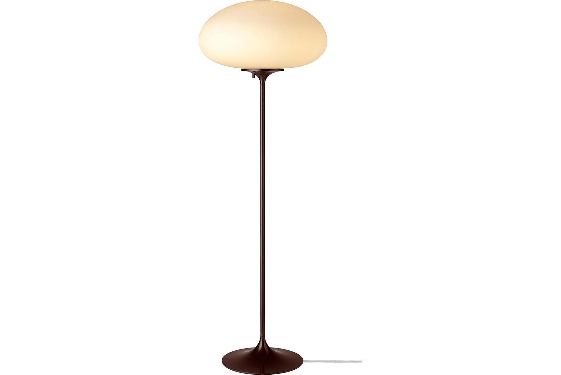 Stemlite Floor Lamp, Frosted Glass, Black Red In New Condition For Sale In Berkeley, CA