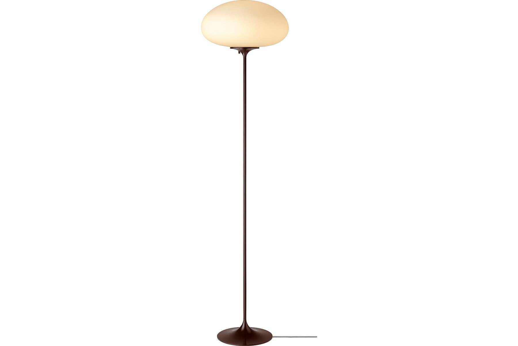 Stemlite-Stehlampe - H150, mattiertes Glas, schwarzes Chrom (Postmoderne) im Angebot