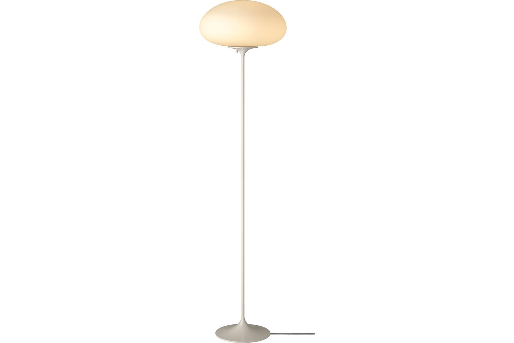 Contemporary Stemlite Floor Lamp, H150, Frosted Glass, Pebble Grey For Sale