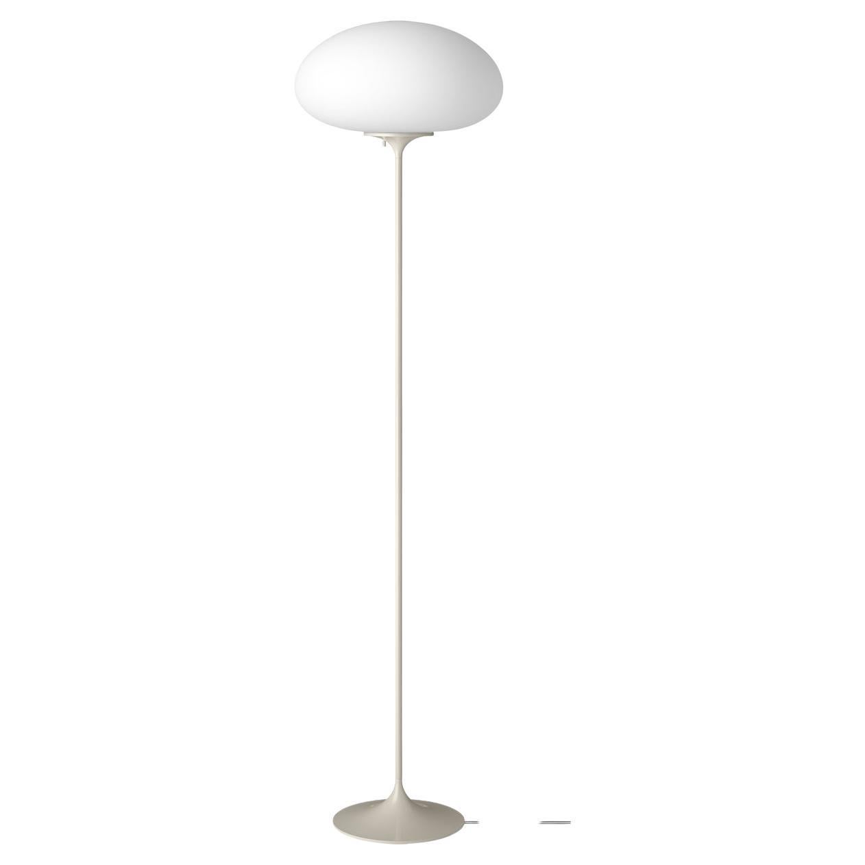 Lampadaire Stemlite - H150, verre dépoli, gris galuchat