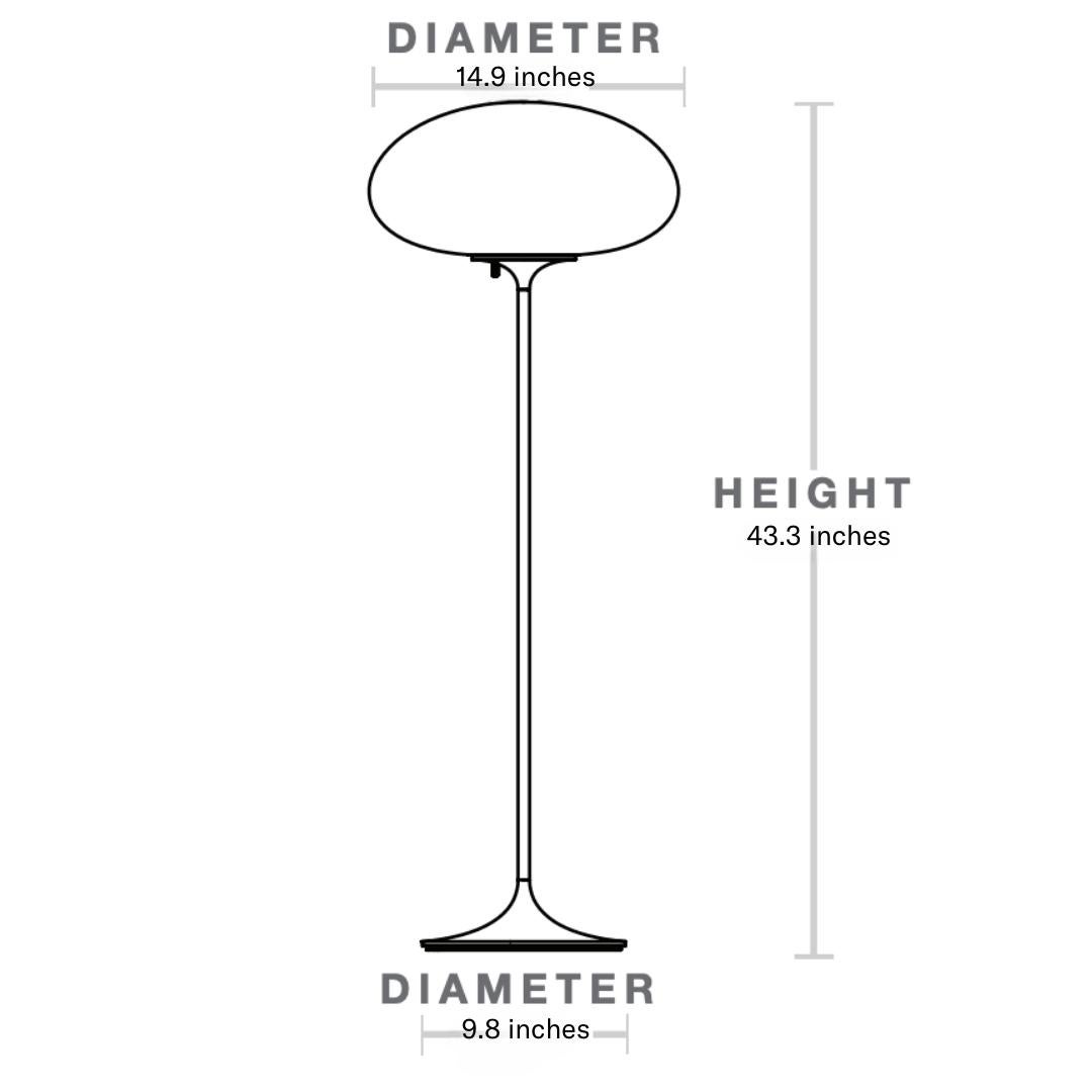 Stehlampe „Stemlite“ in Schwarz-Rot von Bill Curry für GUBI (Dänisch) im Angebot