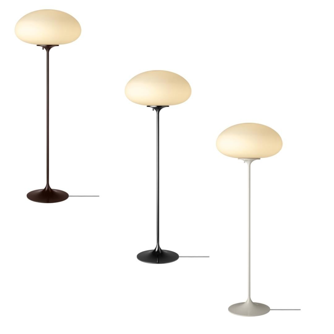 Aluminum 'Stemlite' Floor Lamp in Pebble Grey by Bill Curry for GUBI For Sale