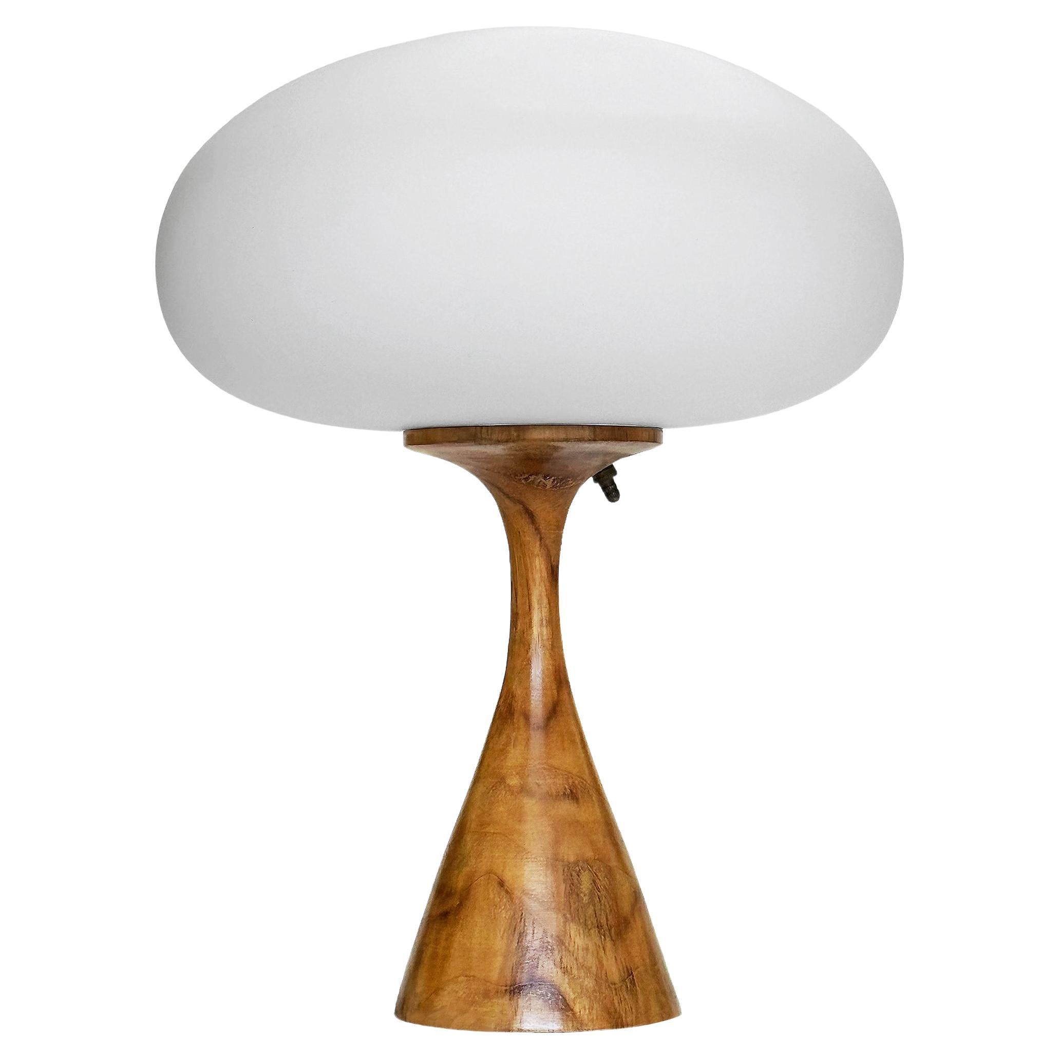 Lampada da tavolo Stemlite Organic Nordic Modern in legno di teak naturale tornito by Designline