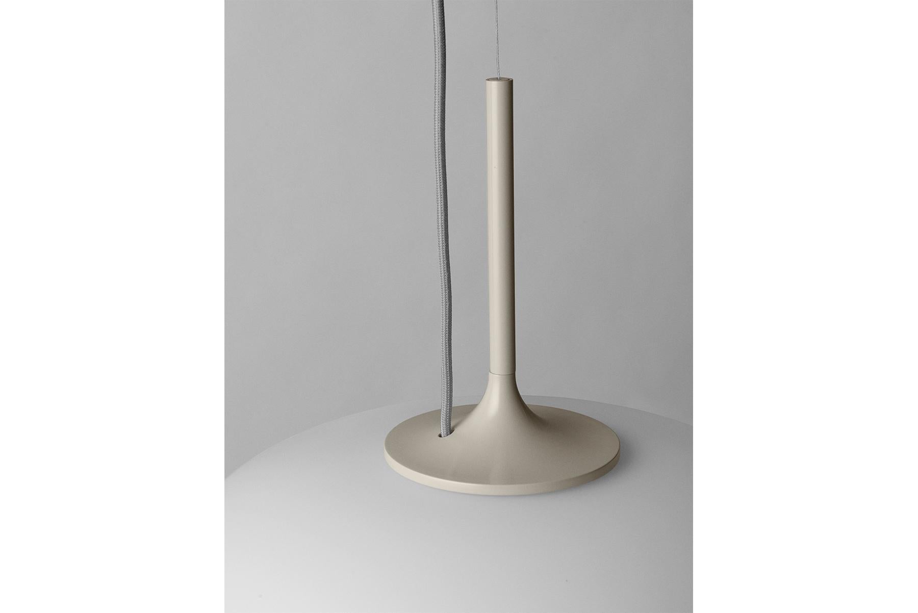 Stemlite Pendant Lamp, Frosted Glass, Pebble Grey For Sale 2