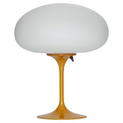 Tall Stemlite Table Lamp by Designline in Dark Yellow with White Frosted Shade