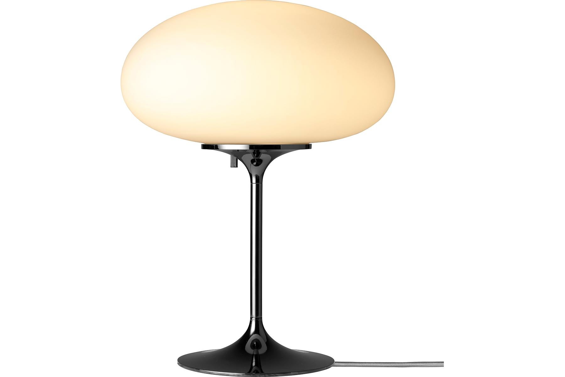 Stemlite Table Lamp - H42, Frosted Glass, Black Chrome In New Condition For Sale In Berkeley, CA