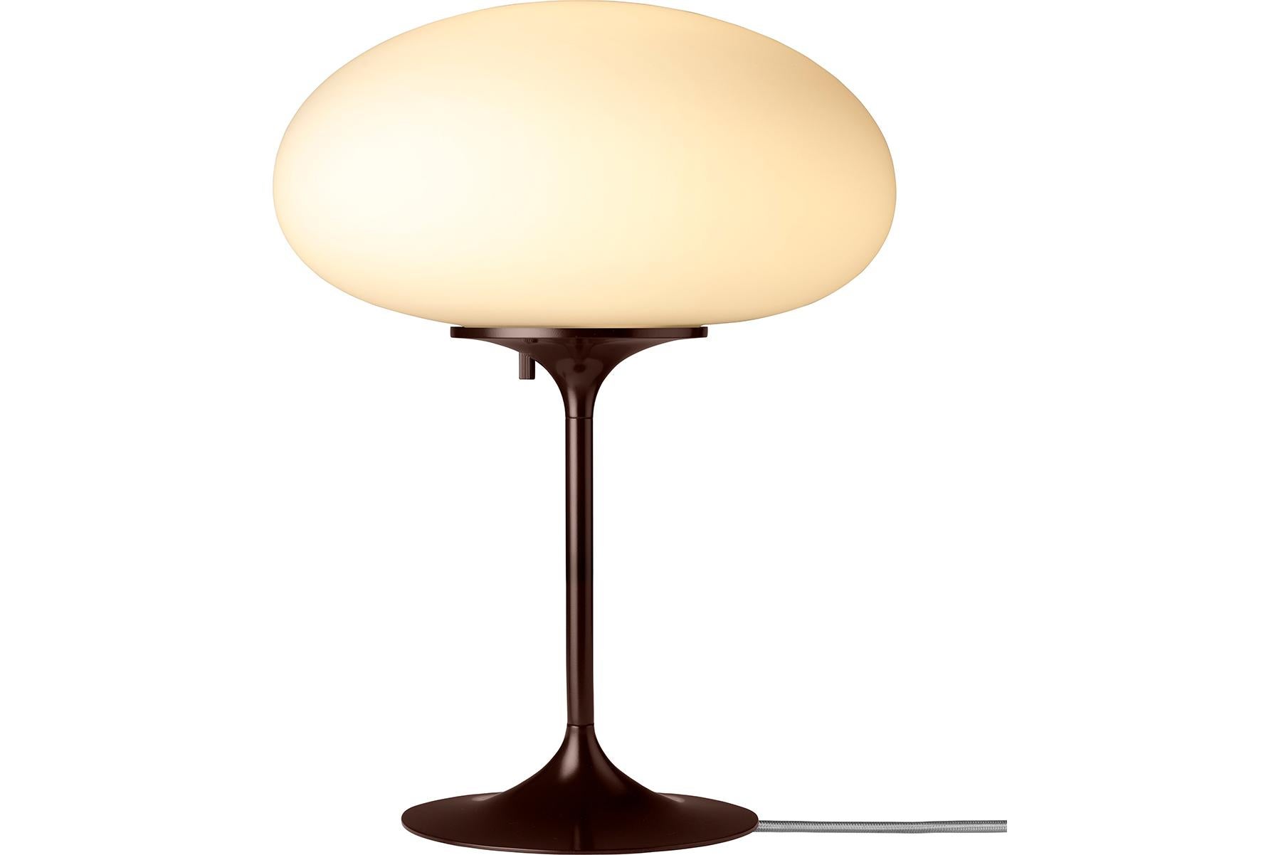 Post-Modern Stemlite Table Lamp, Frosted Glass, Black Red For Sale