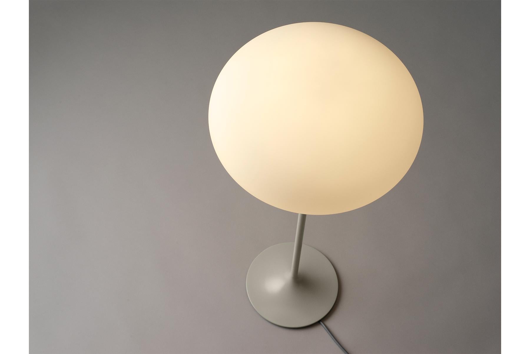 Stemlite Table Lamp, Frosted Glass, Pebble Grey In New Condition For Sale In Berkeley, CA