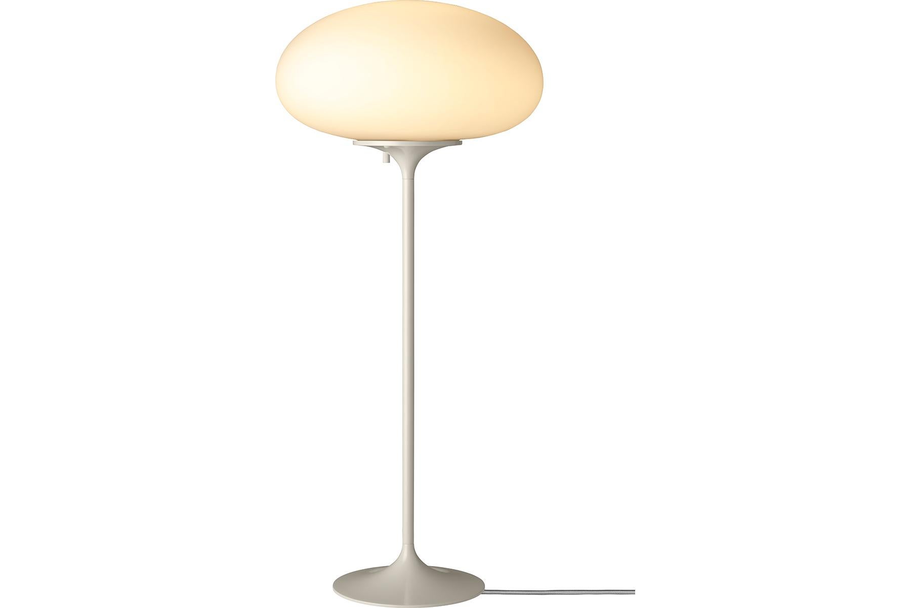 Metal Stemlite Table Lamp, Frosted Glass, Pebble Grey For Sale
