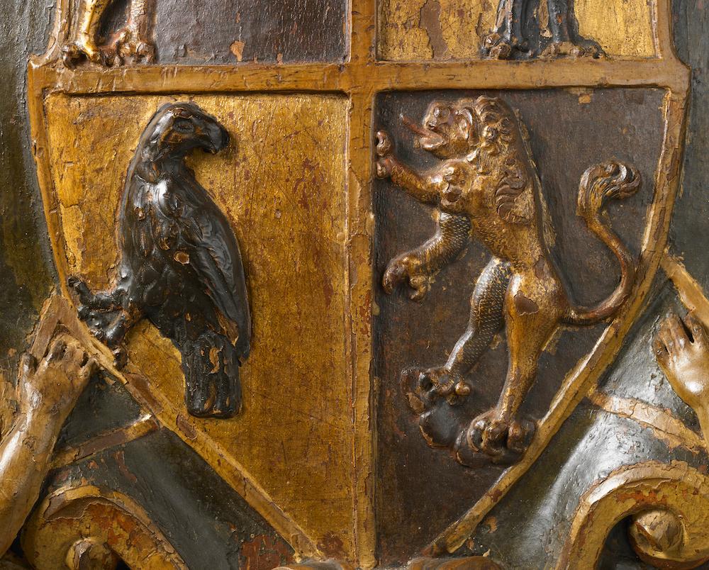 Sculpté Armoiries héraldiques du 17e siècle en vente