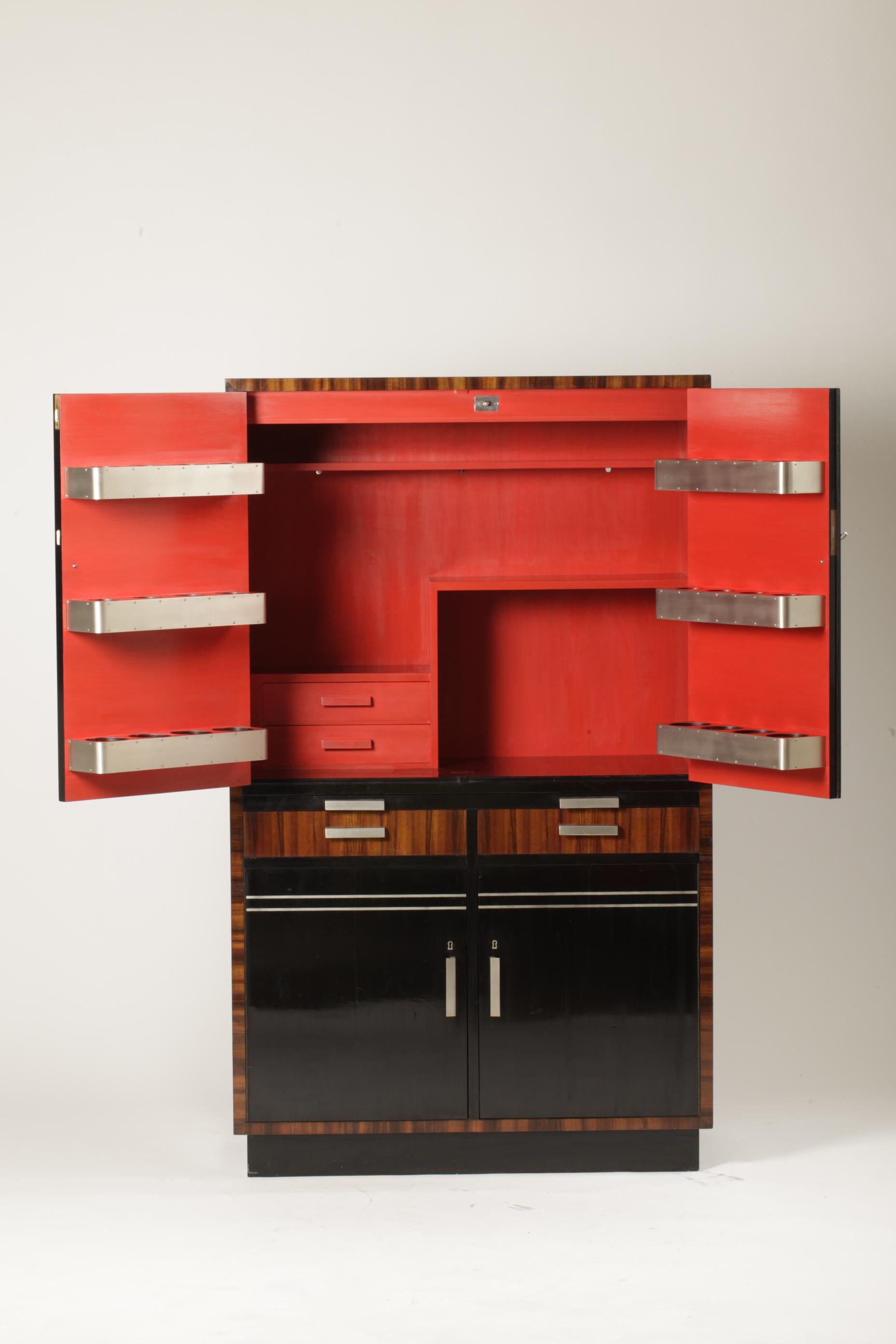 Sten Blomberg, Barschrank, für die Firma David Blomberg, Schweden, Art déco/1930er Jahre (Schwedisch)