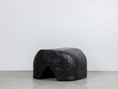 Limited Edition, Black Solid Concrete Side Table, Stool by Lucas Tyra Morten