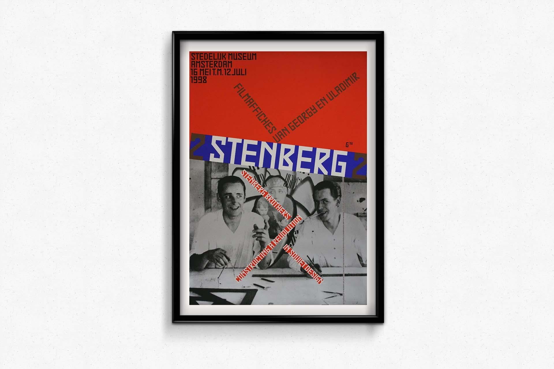 1998 original poster for the Stenberg Brothers exhibition by Gielijn Escher For Sale 1