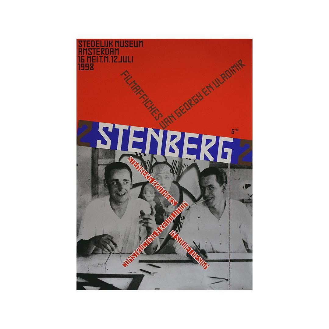 1998 original poster for the Stenberg Brothers exhibition by Gielijn Escher For Sale 3
