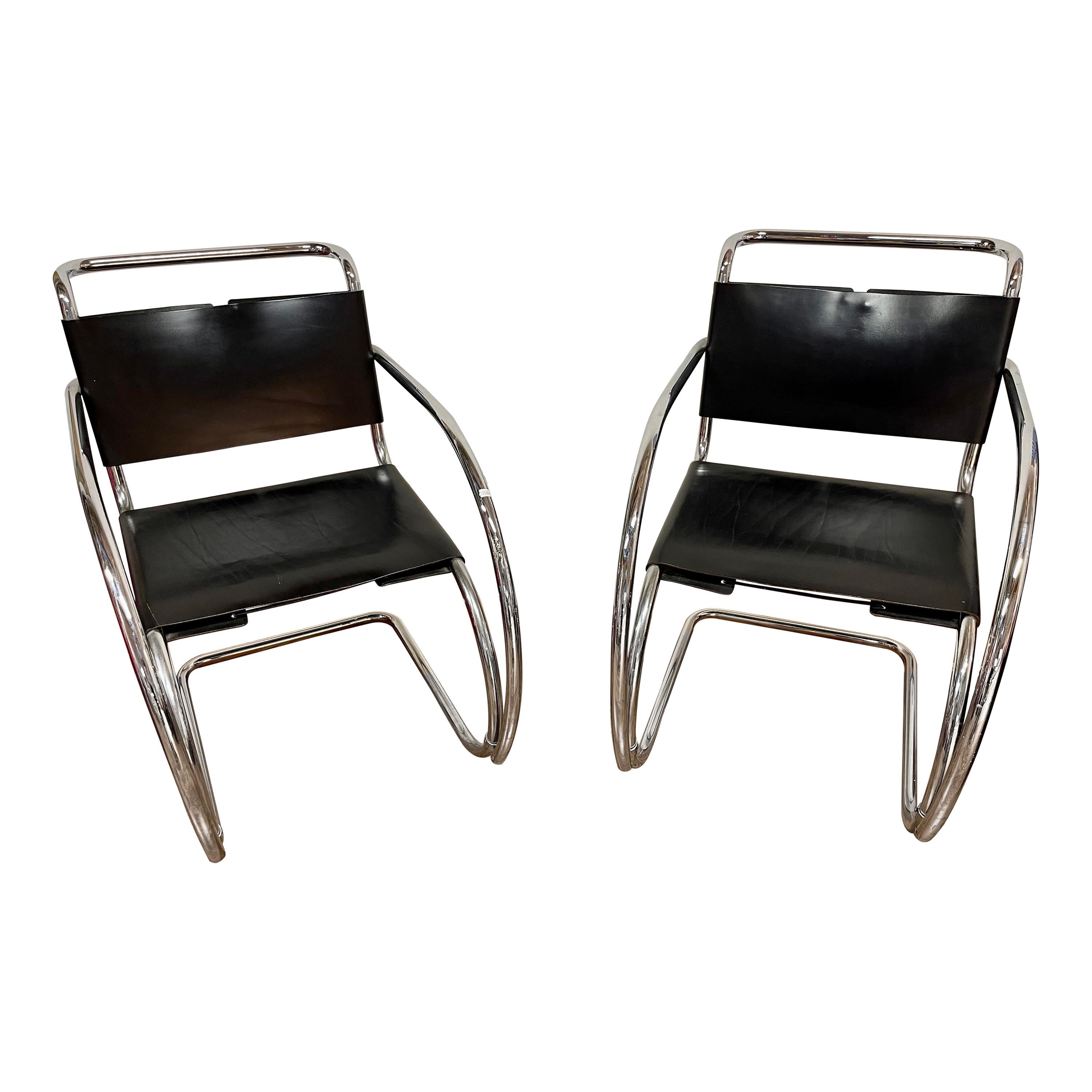 Stendig 1970's Mies Van Der Rohe MR Chairs For Sale