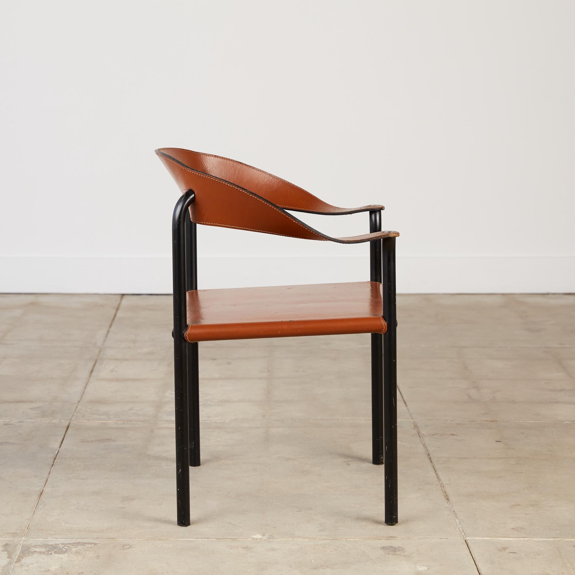 Modern Stendig Leather Sling Lounge Armchair