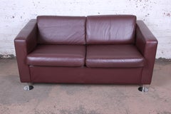 Stendig Leder Tuxedo Loveseat:: Made in Switzerland