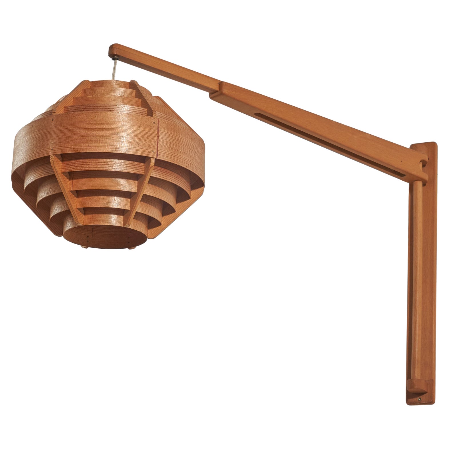 Steneby, Lámpara Ajustable, Pino, Roble, Suecia, 1970s en venta