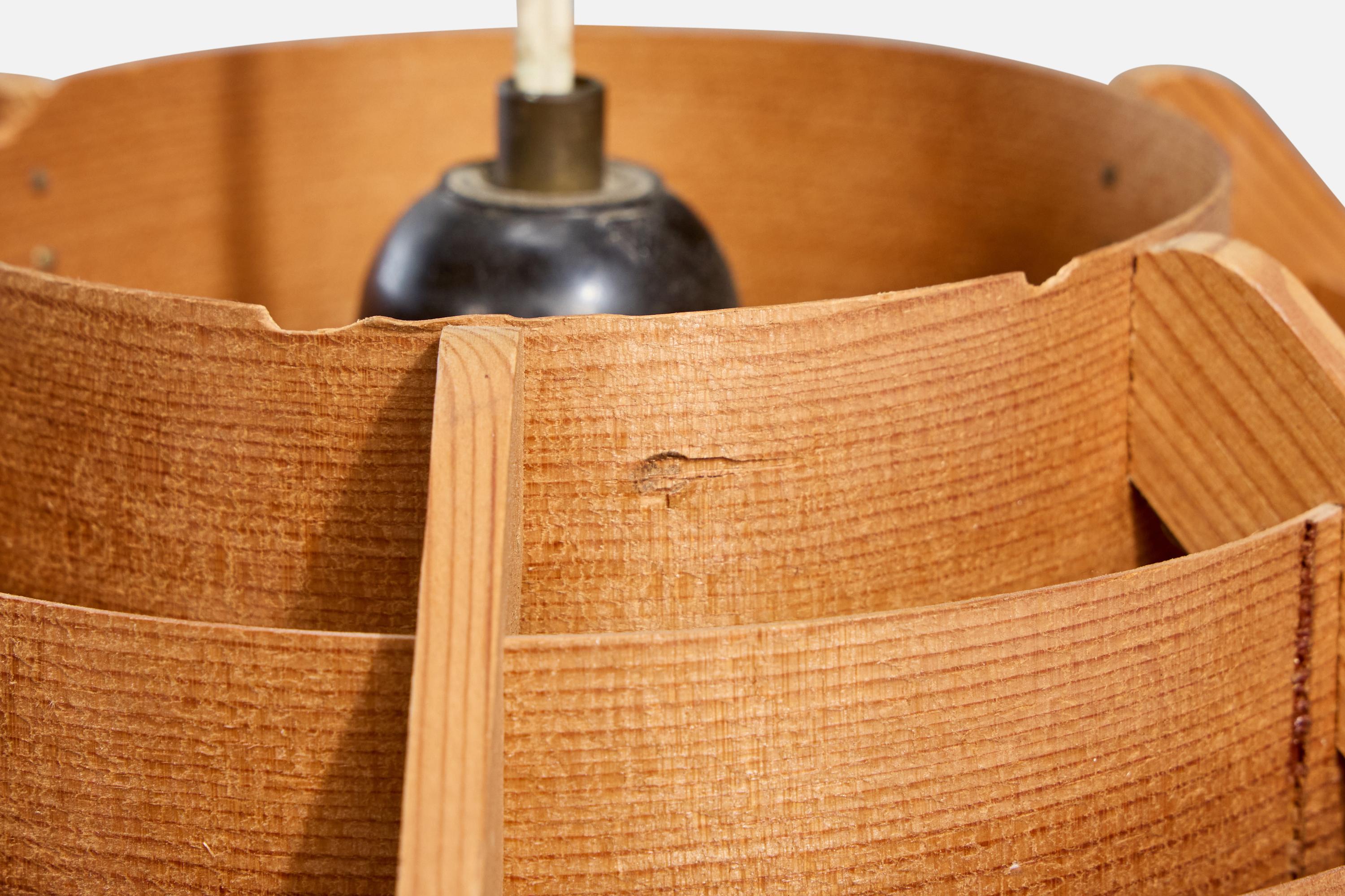Steneby, Adjustable Wall Light, Pine, Oak, Sweden, 1970s For Sale 8